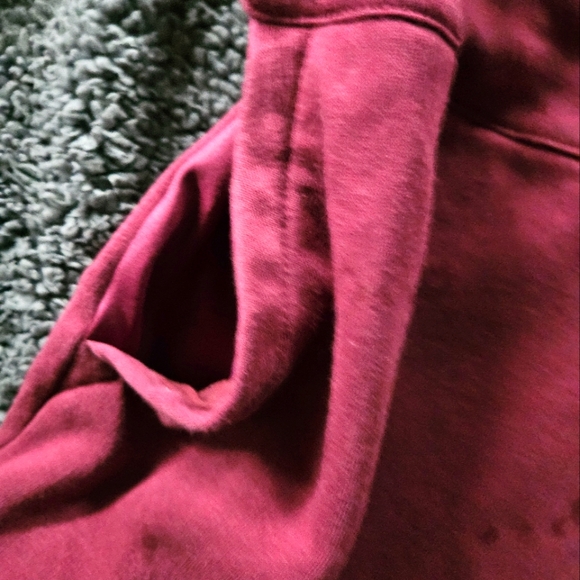Adidas Burgundy Zip up Jogger Jacket with side pockets and draw string - Picture 4 of 5